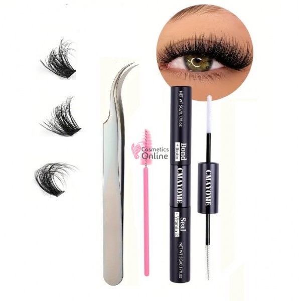 Adeziv cu sigiliu pentru gene false smoc 2 in 1 Amelie Black + Penseta Cod 002B